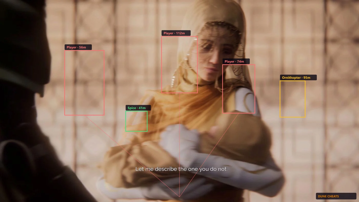 Resource ESP showing spice and crafting nodes in Dune: Awakening